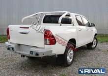 Дуги кузова d76 + комплект крепежа, RIVAL на Toyota Hilux 2015+