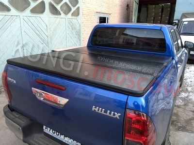 Крышка для пикапа TOYOTA HILUX VIGO (2005-2014) алюминиевая, черная из 3-х частей ― Кунги и тюнинг для пикапов в Москве