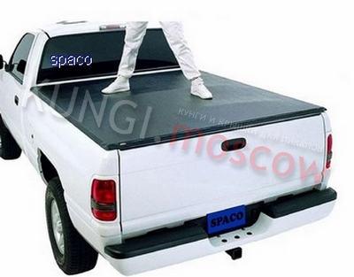 Крышка для пикапа TOYOTA TUNDRA D/CAB; 6,5 L кузова- 2,0м (2005-2014) алюминиевая, черная из 3-х частей (код-HTF1143) ― Кунги и тюнинг для пикапов в Москве