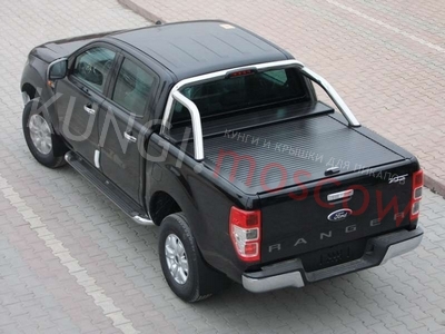 Крышка для пикапа Ford Ranger 2012- , сдвижная (рольставни) для пикапа со штатными дугами ― Кунги и тюнинг для пикапов в Москве