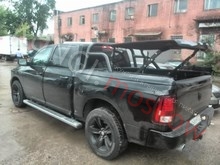 Крышка кузова с дугой для пикапа Dodge RAM 1500 Extra Cab 2006-2014 г.в. (2 положения открывания 45 и 90 гр.) в грунте