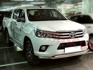 Технотек Пороги с листом d-60 TOYOTA Hilux 15-