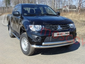 ТСС Пороги овальные с накладкой 120х60 мм MITSUBISHI L200 14-