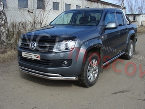 ТСС Пороги труба 76,1 мм VW Amarok 10-